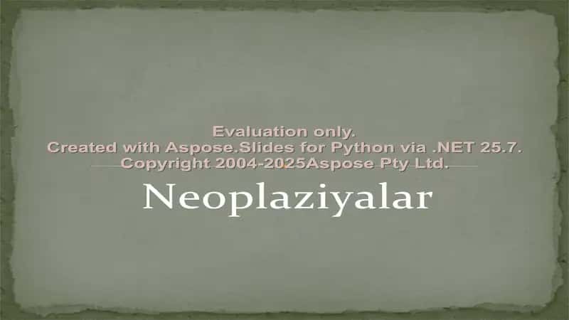 Neoplaziyalar