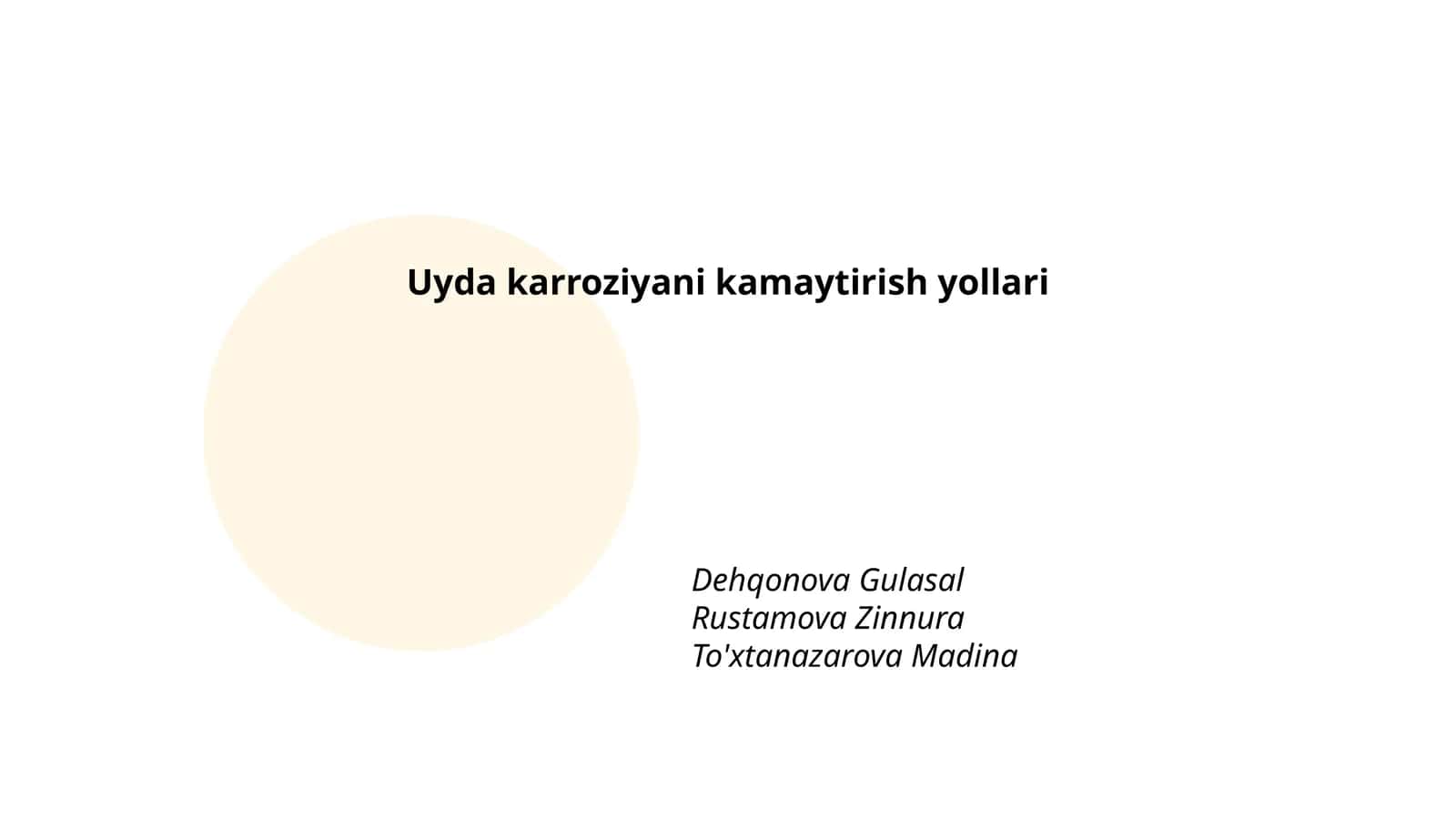 Uyda karroziyani kamaytirish yollari