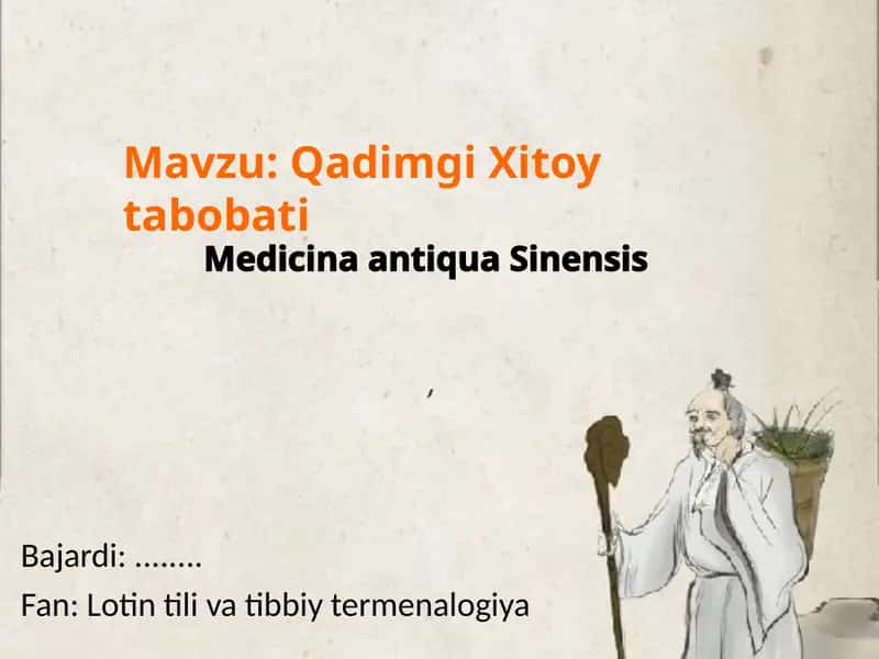 Qadimgi Xitoy Tabobati