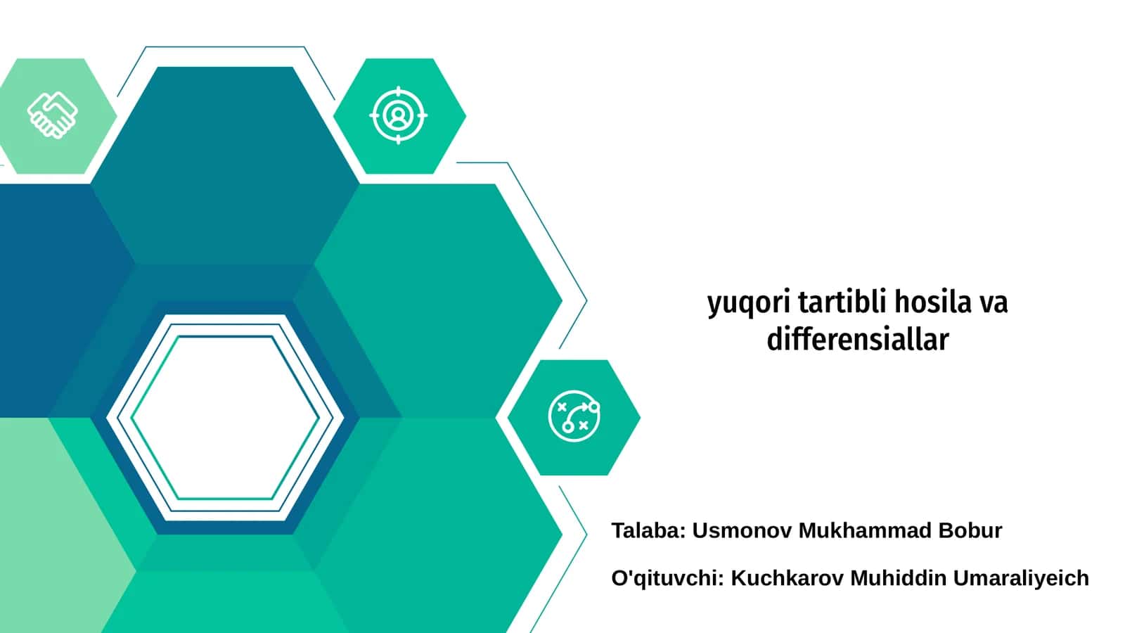 Yuqori tartibli hosila va differensiallar