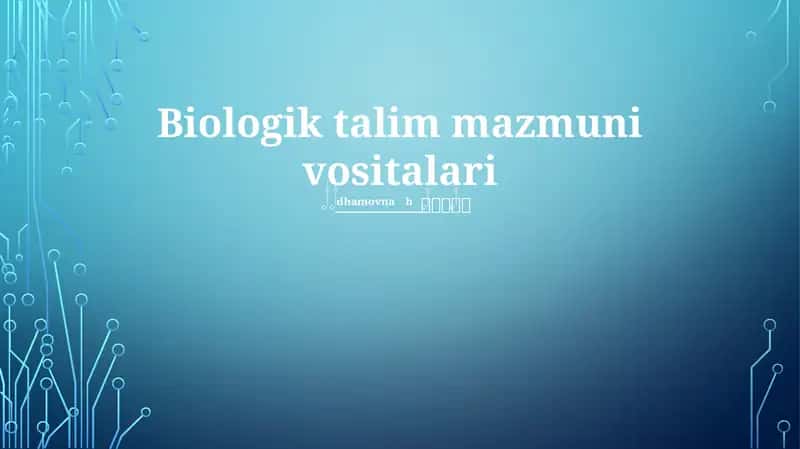 Biologik talim mazmuni vositalari