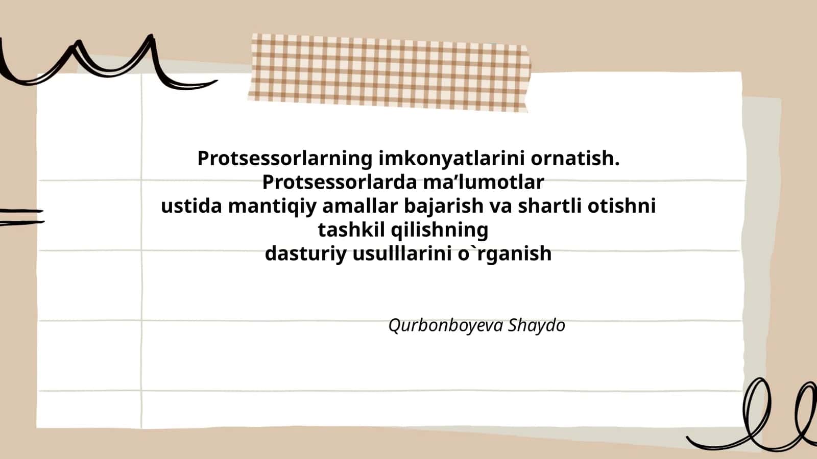 Protsessorlarning imkonyatlarini ornatish