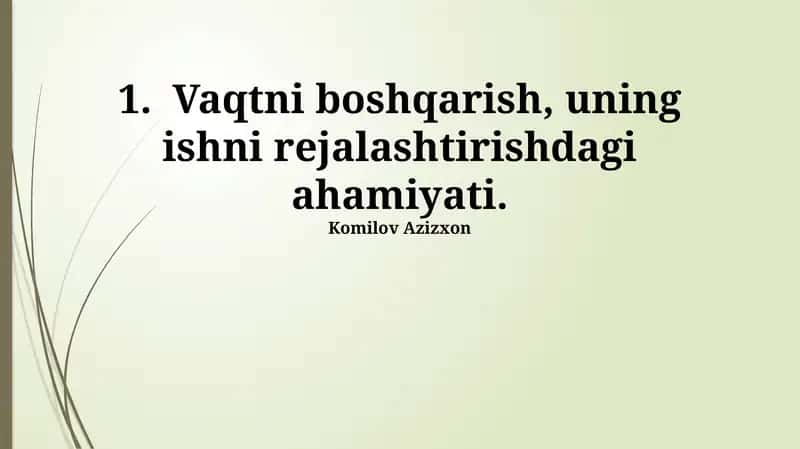 Zamonaviy vaqtni boshqarish vositalari