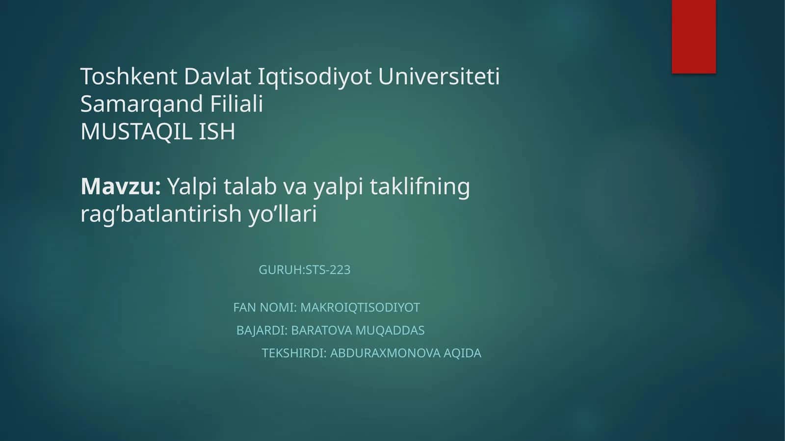 Yalpitalab va yalpitaklifning rag'batlantirish yo'llari