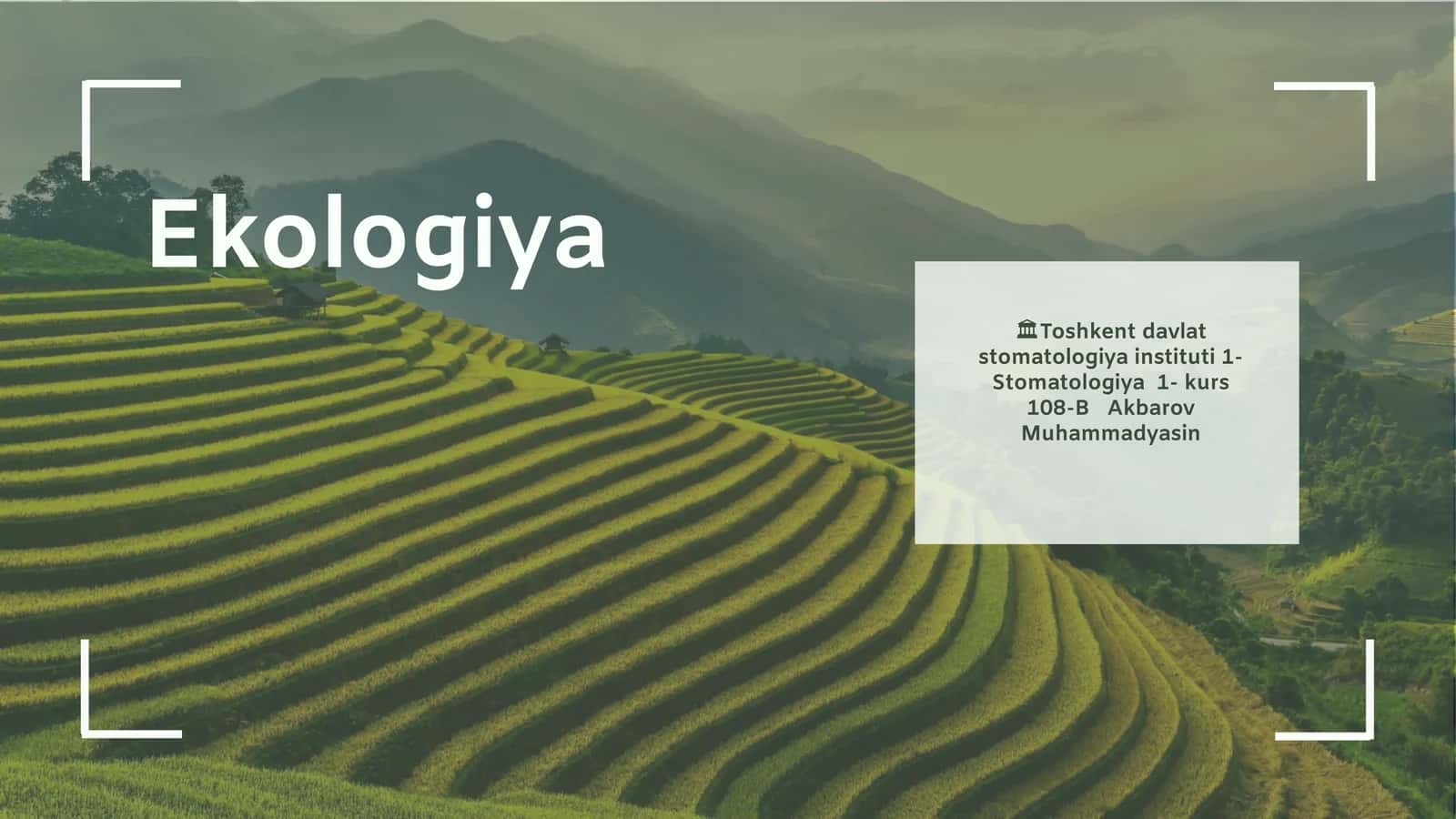 Ekologiya