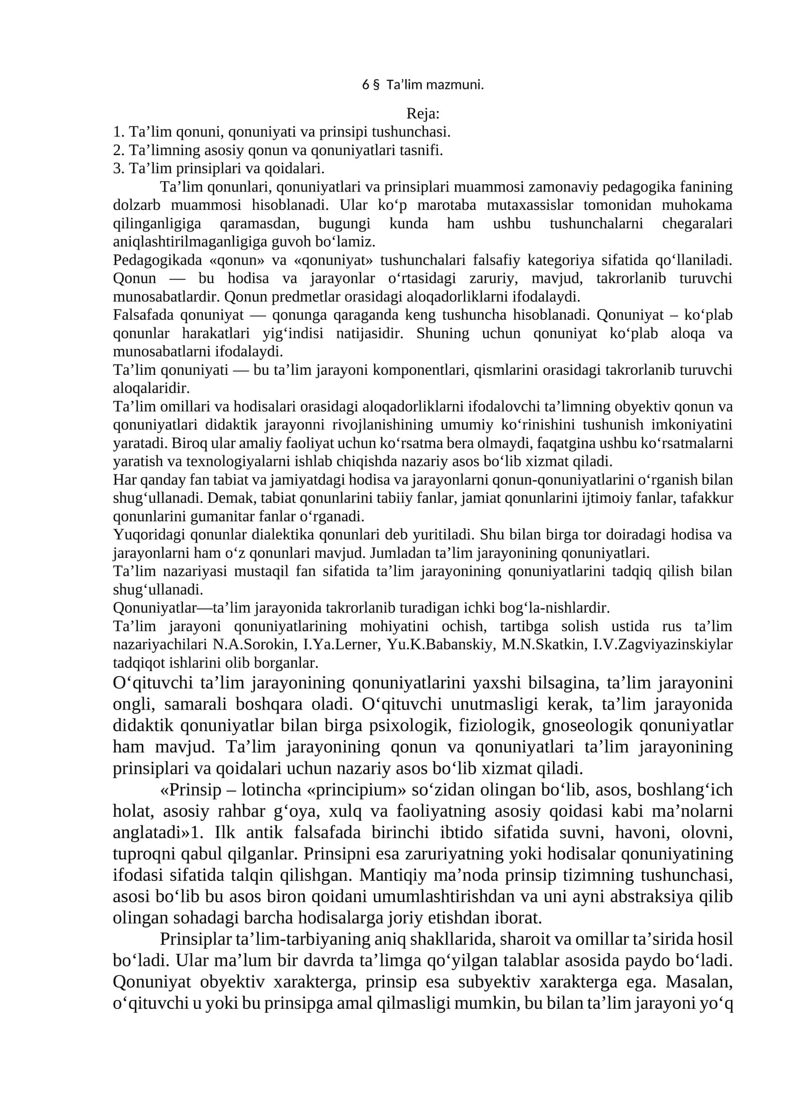 Ta’lim mazmuni