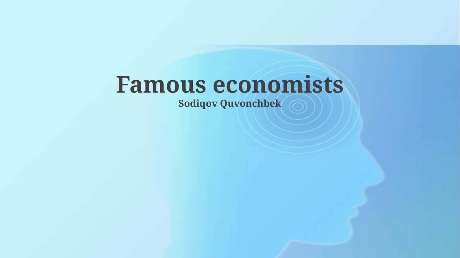 Famous economists