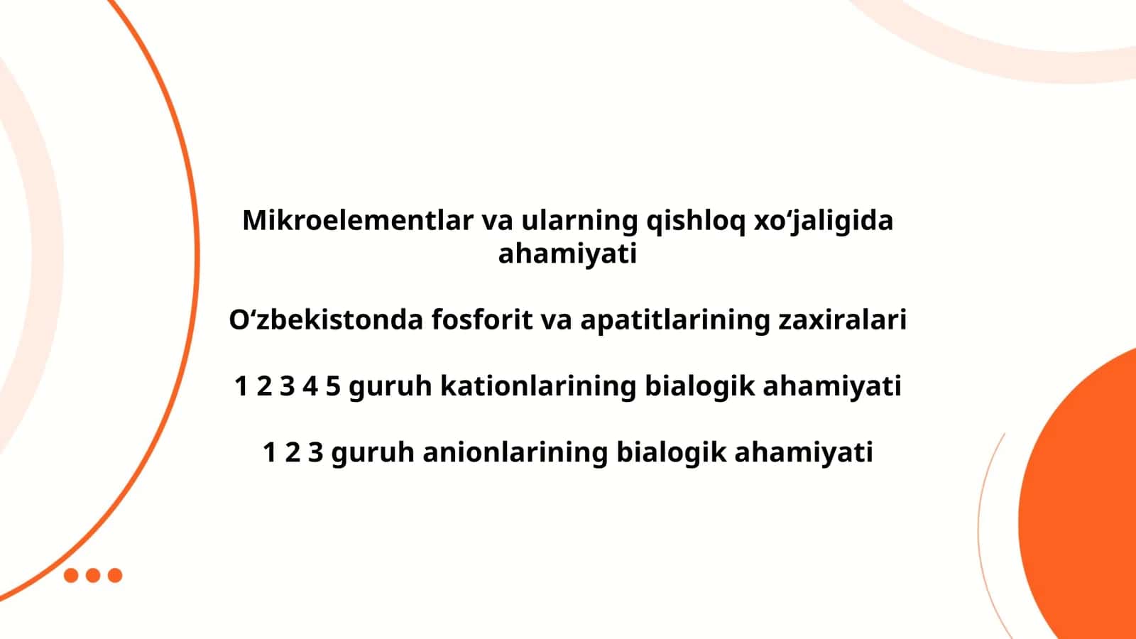 Mikroelementlar va ularning qishloq xoʻjaligida ahamiyati