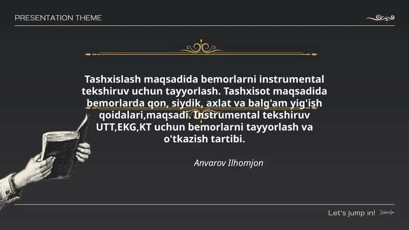 Tashxislash va instrumental tekshiruv