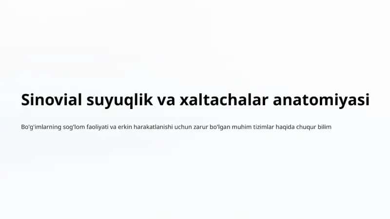 Bo'g'imlar va ularning tuzilishi
