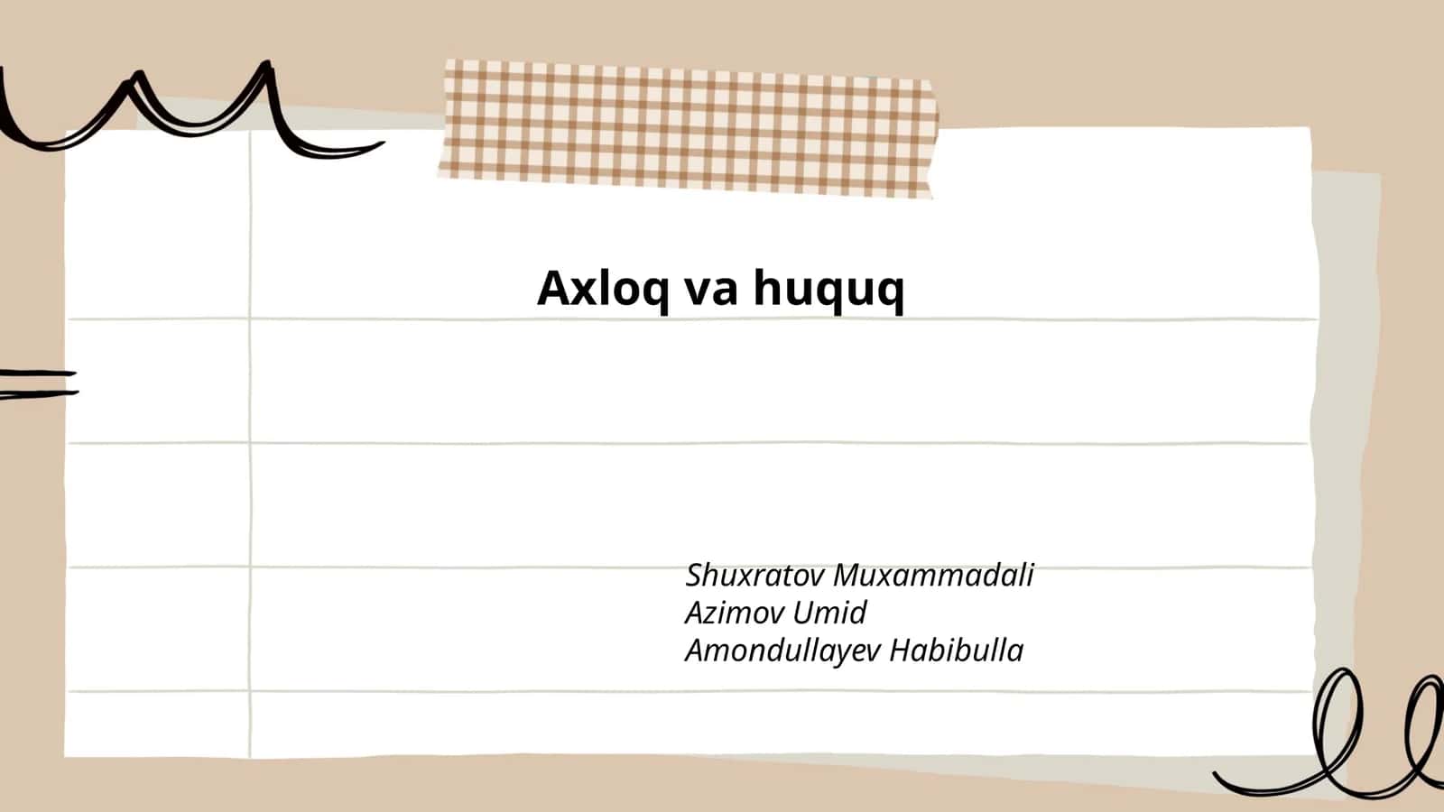 Axloq va huquq