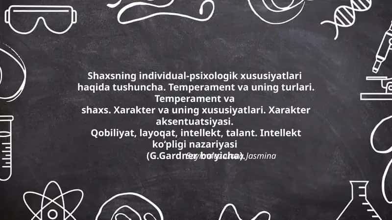 Shaxsning individual-psixologik xususiyatlari