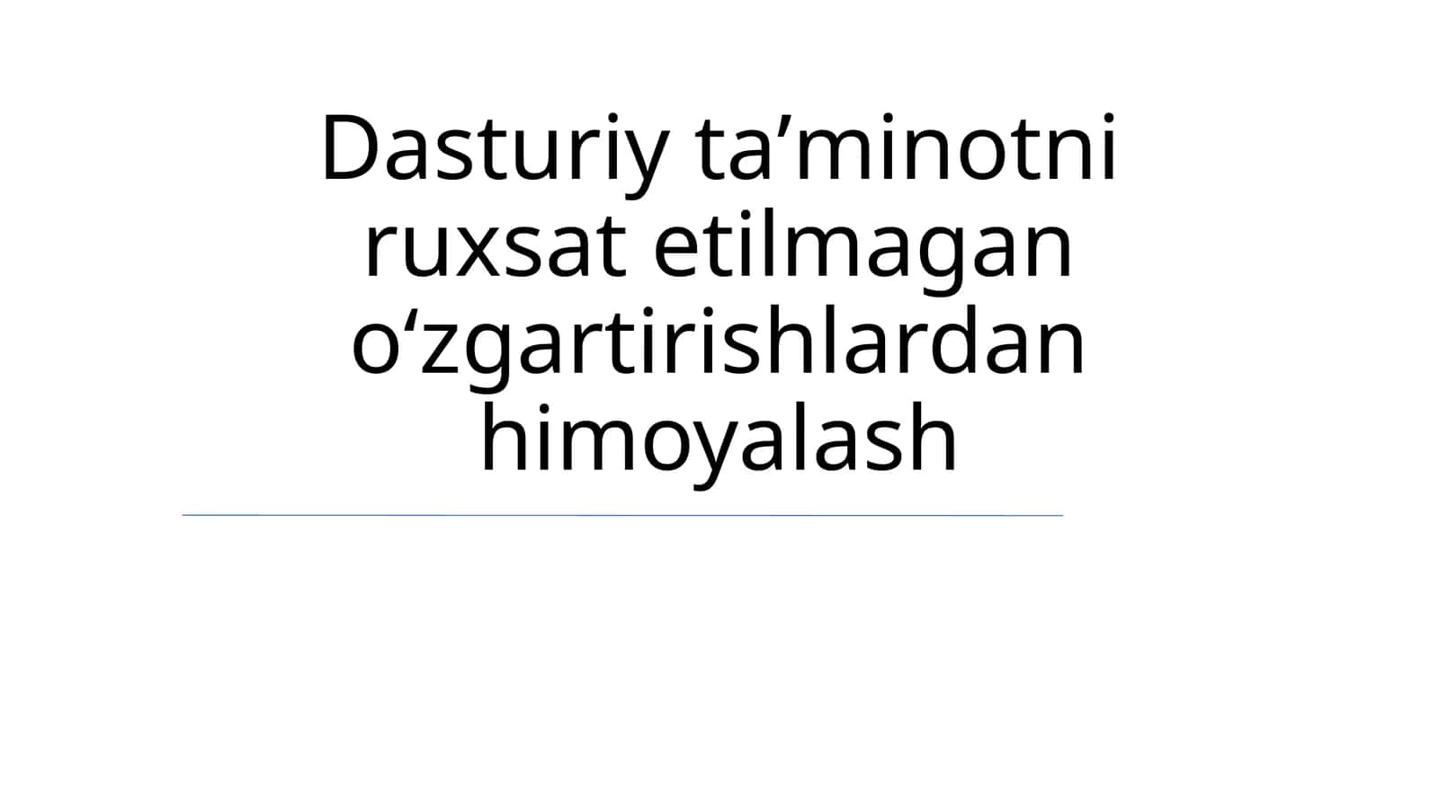 Dasturiy taʼminotni ruxsat etilmagan oʻzgartirishlardan himoyalash
