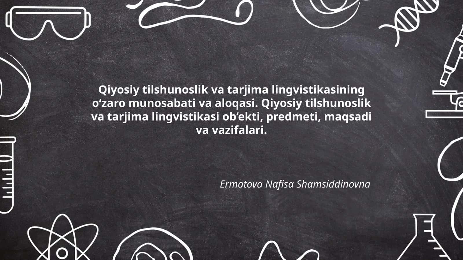 Qiyosiy tilshunoslik va tarjima lingvistikasi