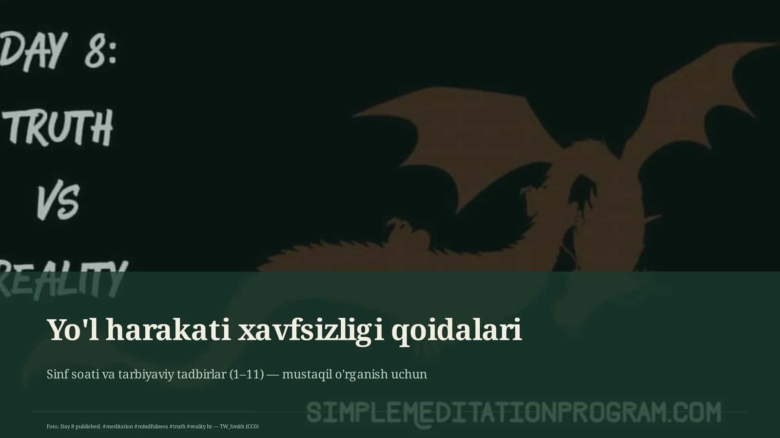 Yo'l harakati xavfsizligi qoidalari