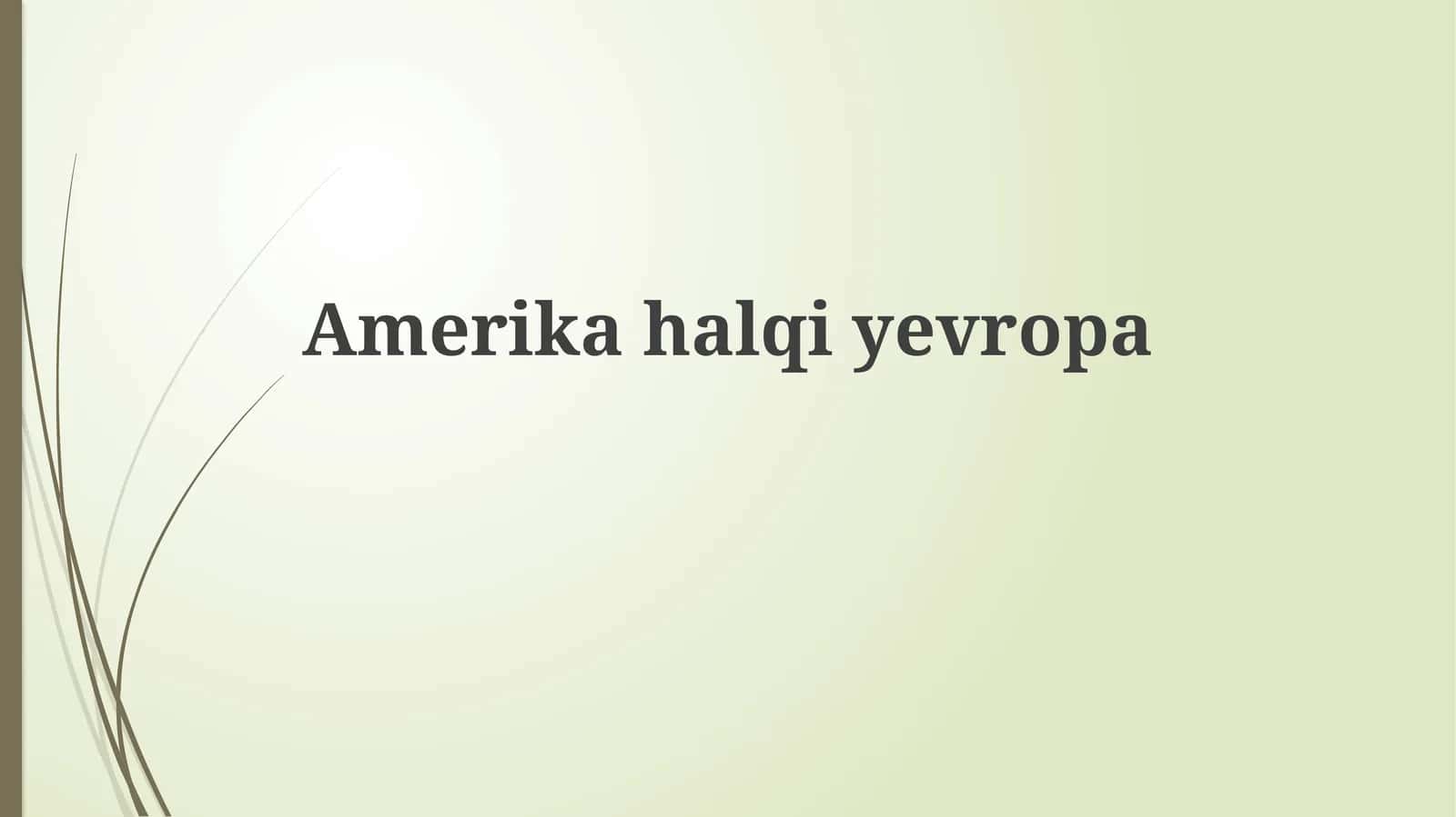 Amerika va Yevropa o'rtasidagi farqlar