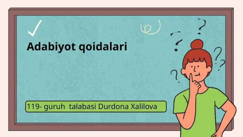 Adabiyot qoidalari