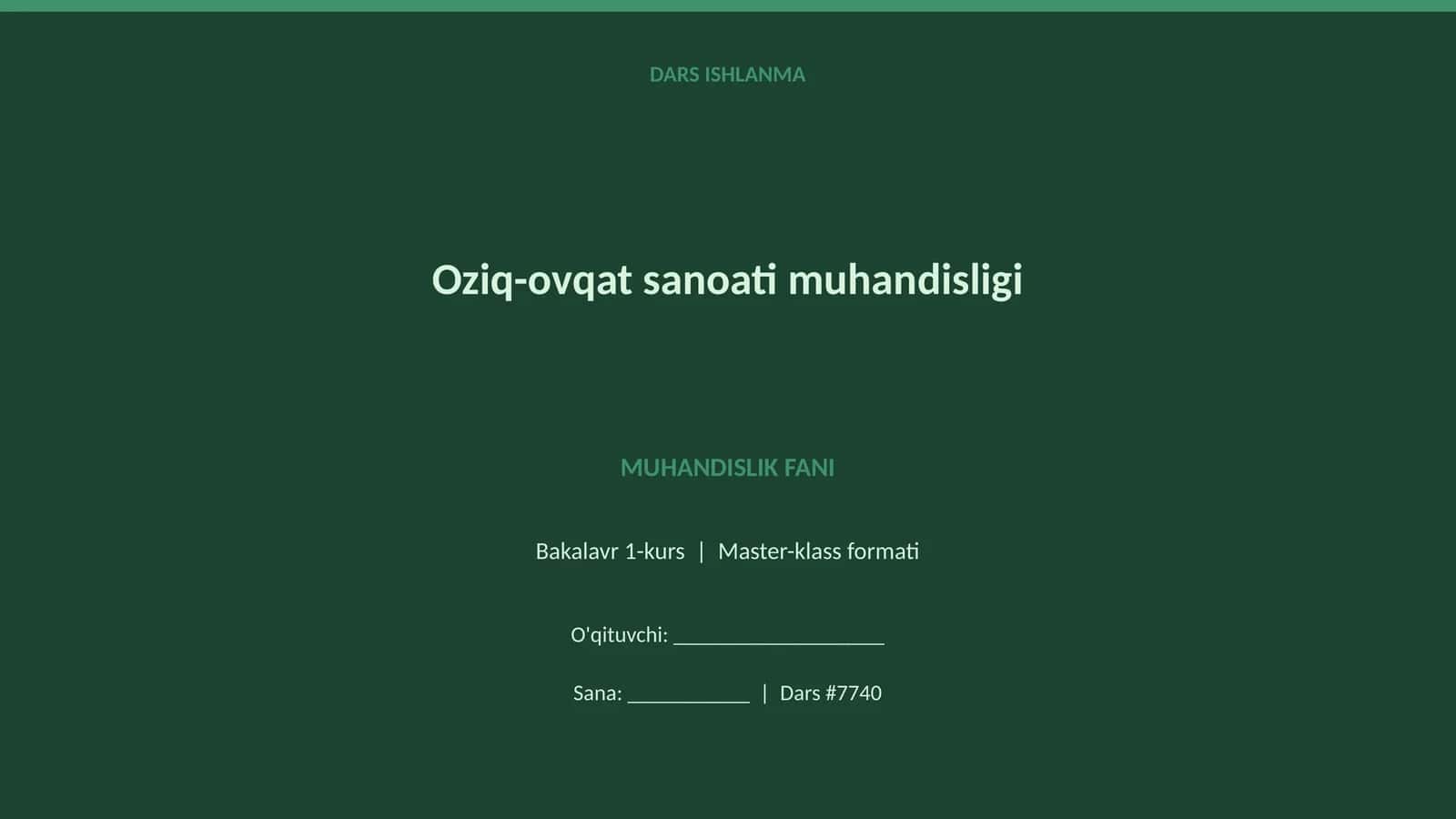 Oziq-ovqat sanoati muhandisligi