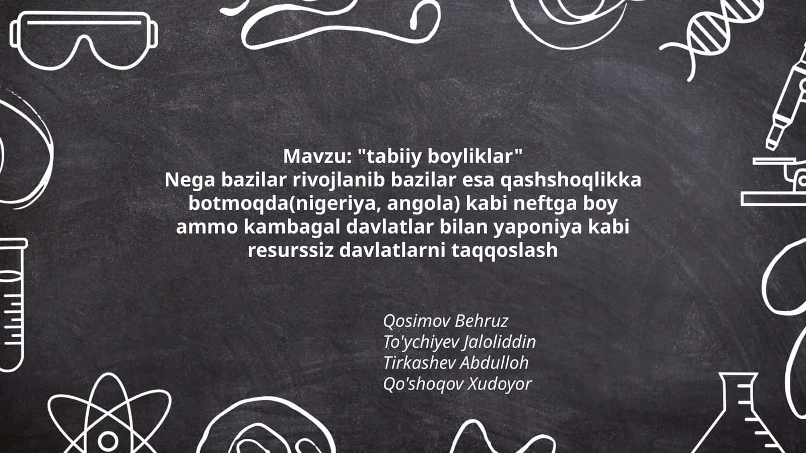 "tabiiy boyliklar"