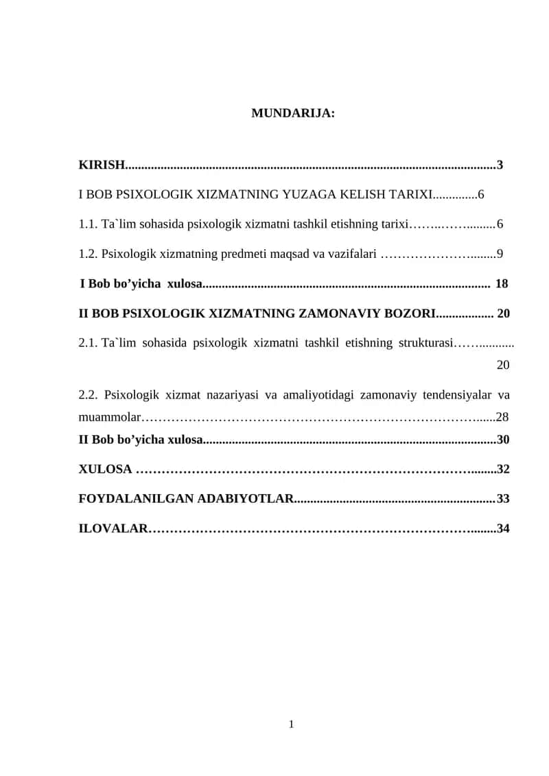 Maktabdagi Psixologik Xizmat