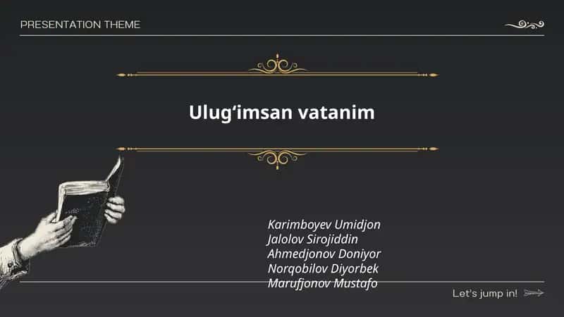 Ulugʻimsan vatanim