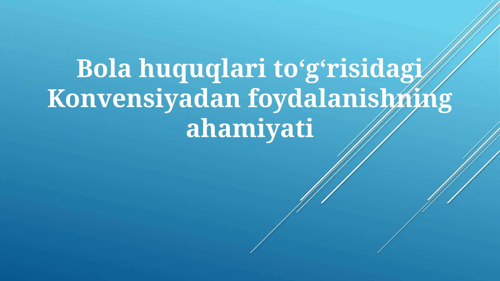 Bolalar Huquqlari Konvensiyasi