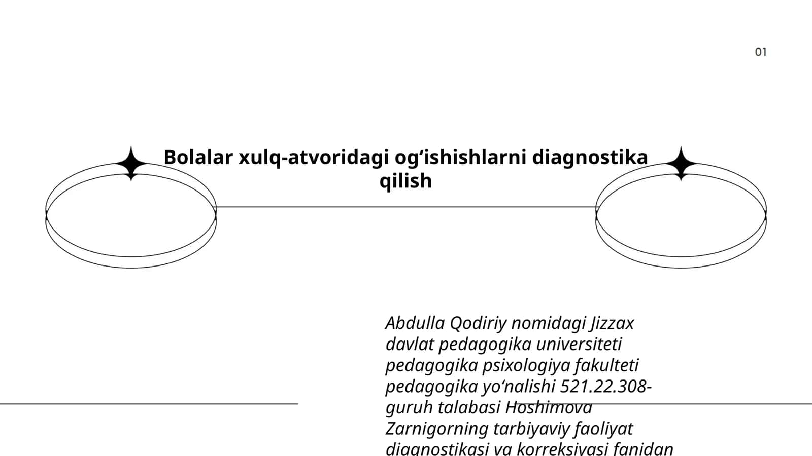 Bolalar xulq-atvoridagi ogʻishishlarni diagnostika qilish