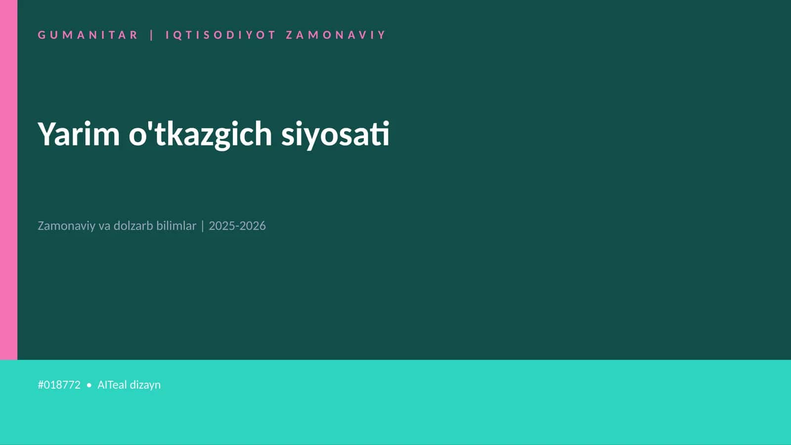 Yarim o'tkazgich siyosati