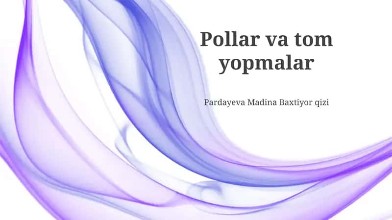 Ustunlar va Tomlar: Turlari va Materiallari
