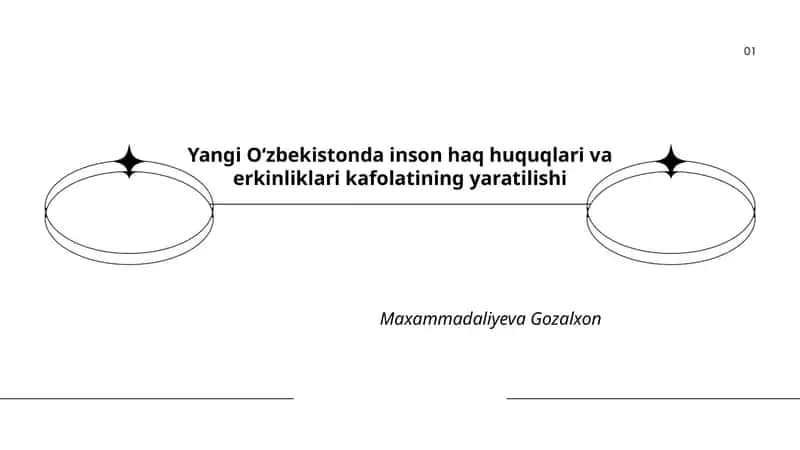 Yangi Oʻzbekistonda inson haq huquqlari va erkinliklari kafolatining yaratilishi