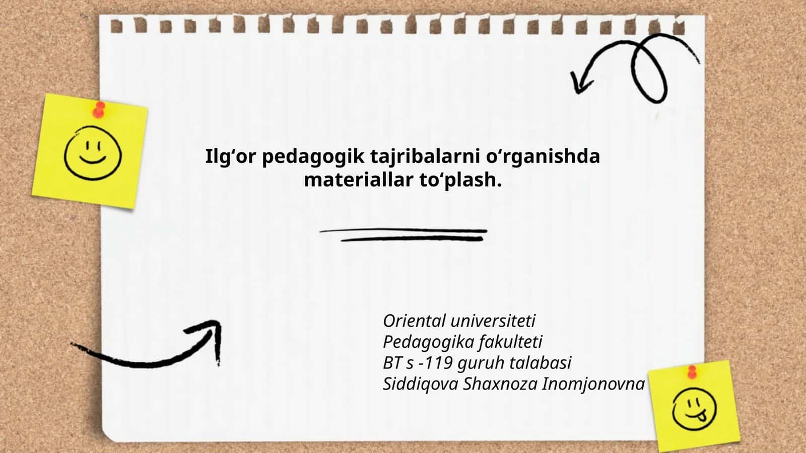 Ilgʻor pedagogik tajribalarni oʻrganishda materiallar toʻplash