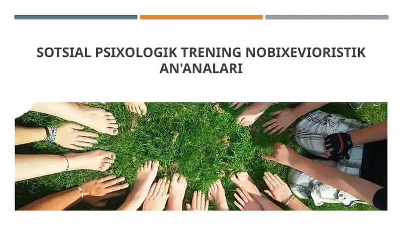 Sotsial psixologik trening nobixevioristik an'analari