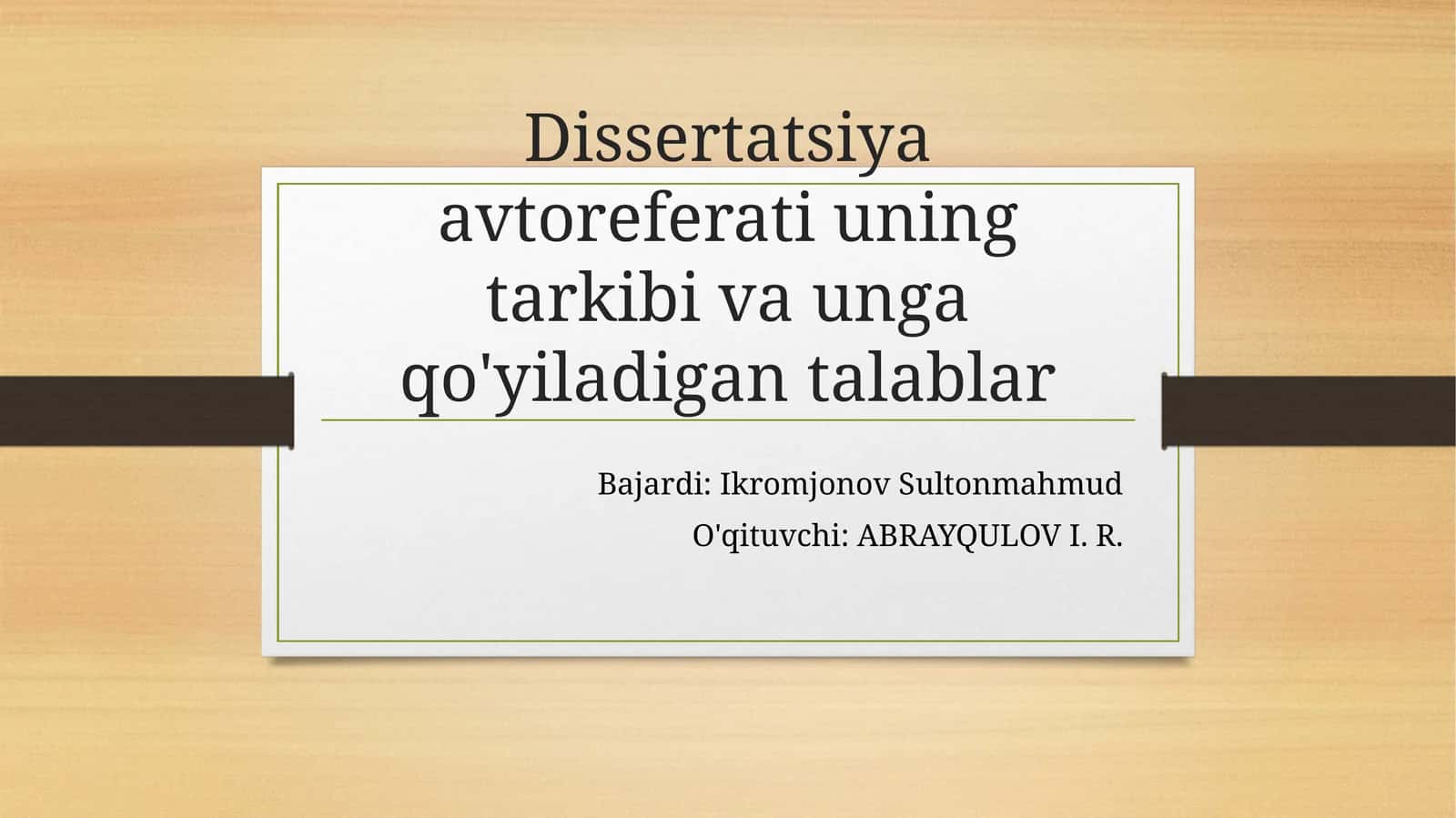 ilmiy tadqiqot asoslari