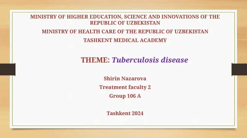 Tuberculosis