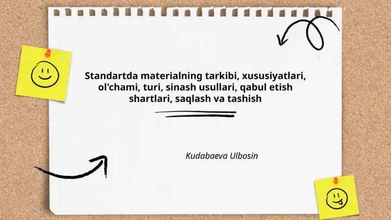 Materialning tarkibi va fizik-mexanik xususiyatlari