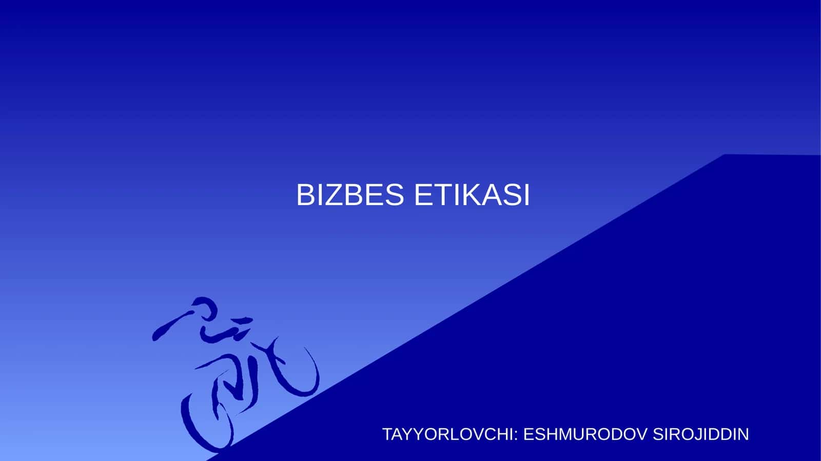 BIZBES ETIKASI