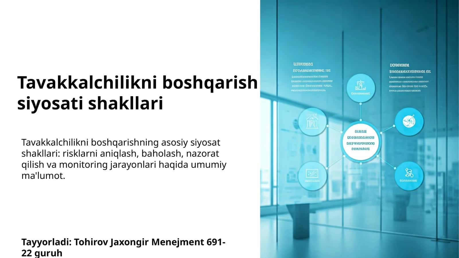 Tavakkalchilikni boshqarish siyosati shakllari
