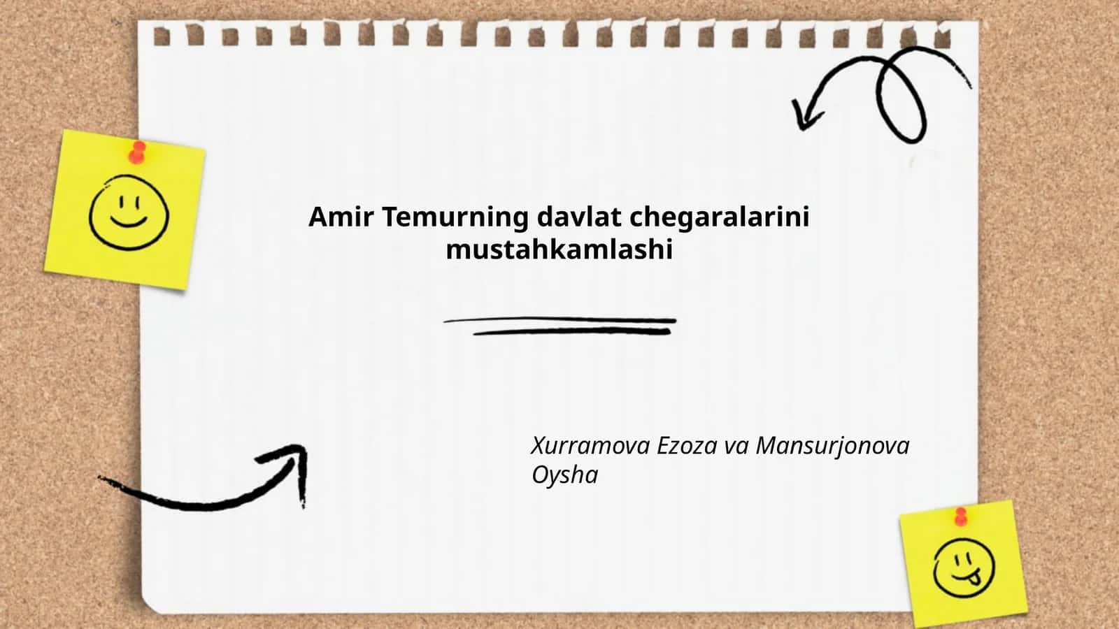 Amir Temurning davlat chegaralarini mustahkamlashi