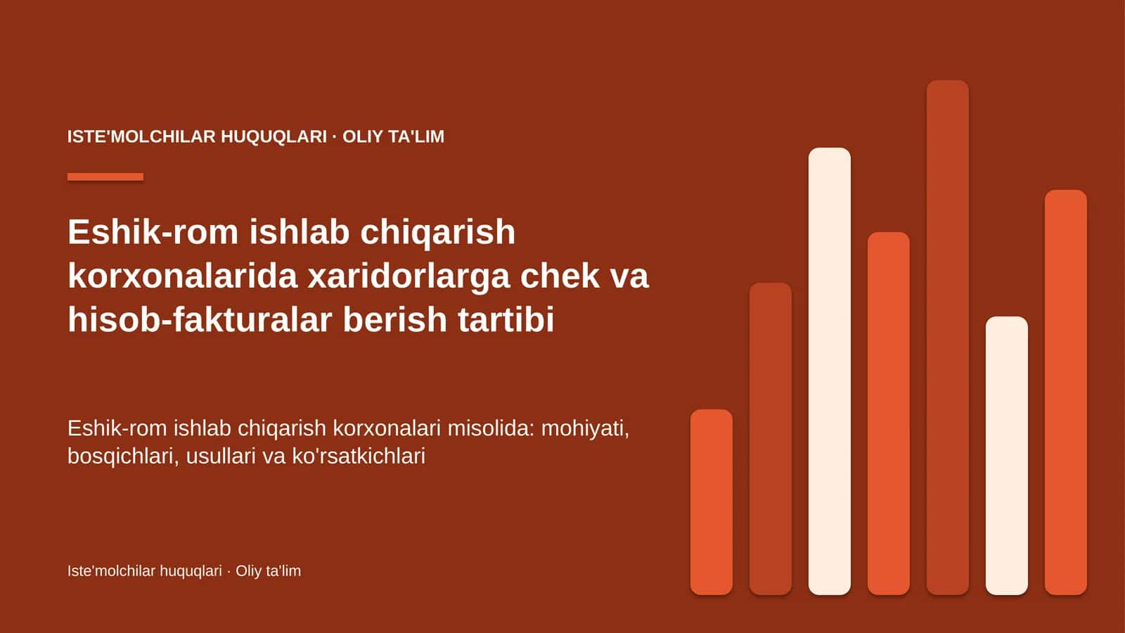 eshik rom ishlab chiqarish korxonalarida xaridorlarga chek va hisob fakturalar berish tartibi 4340