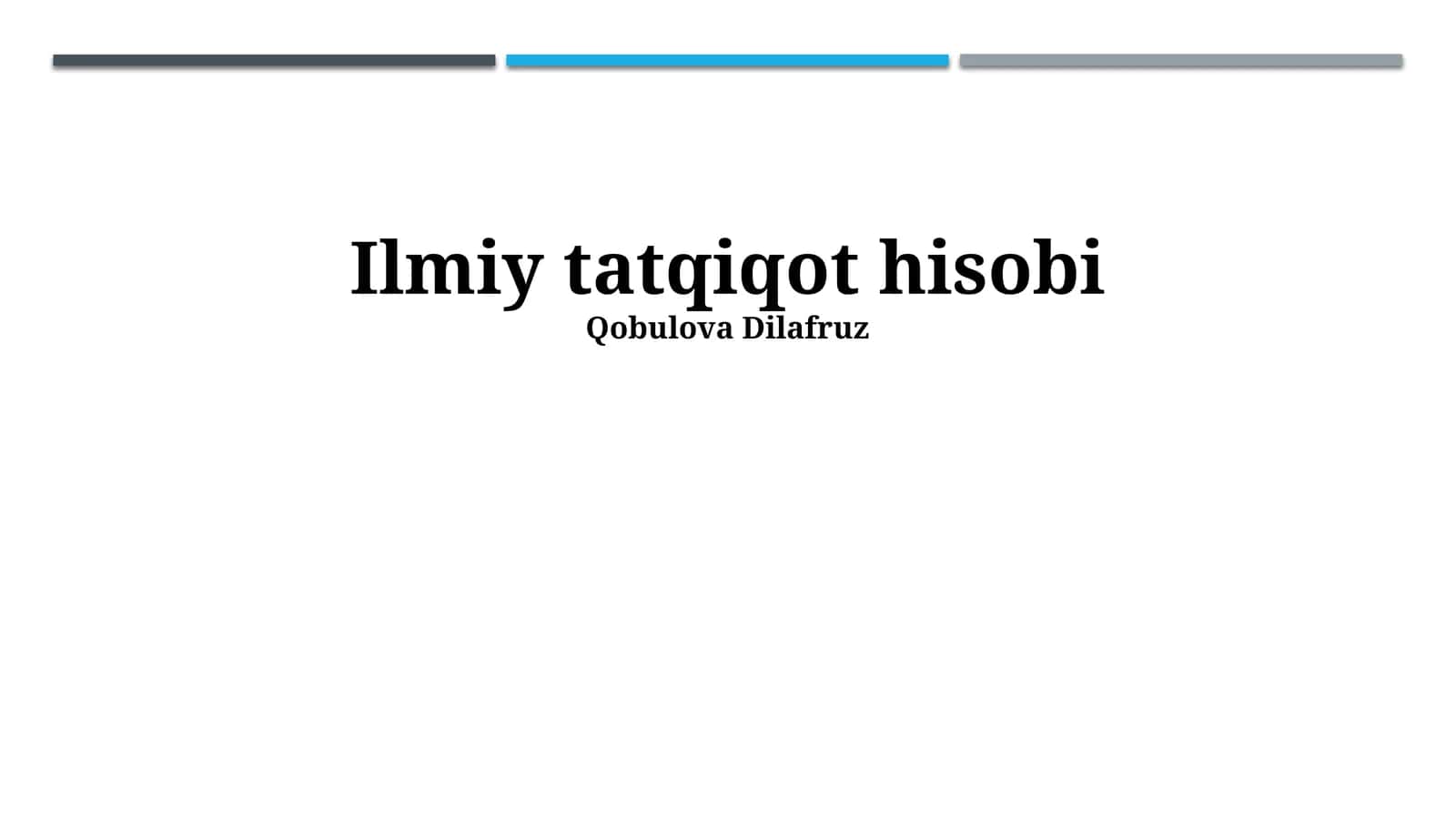 Ilmiy tadqiqot hisobi