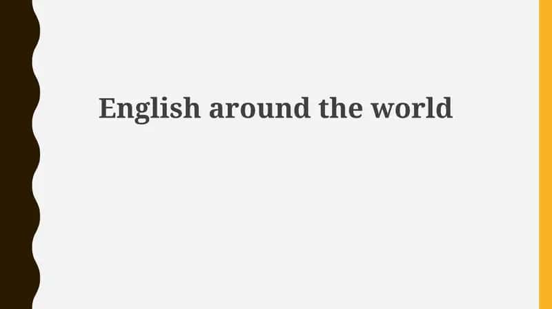 English around the world
