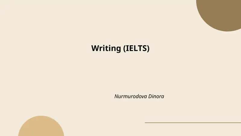 Writing (IELTS)