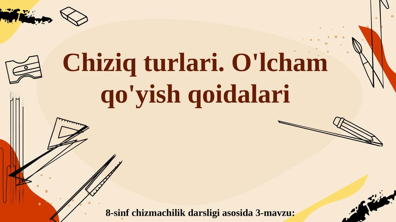 8-sinf chizmachilik darsligi