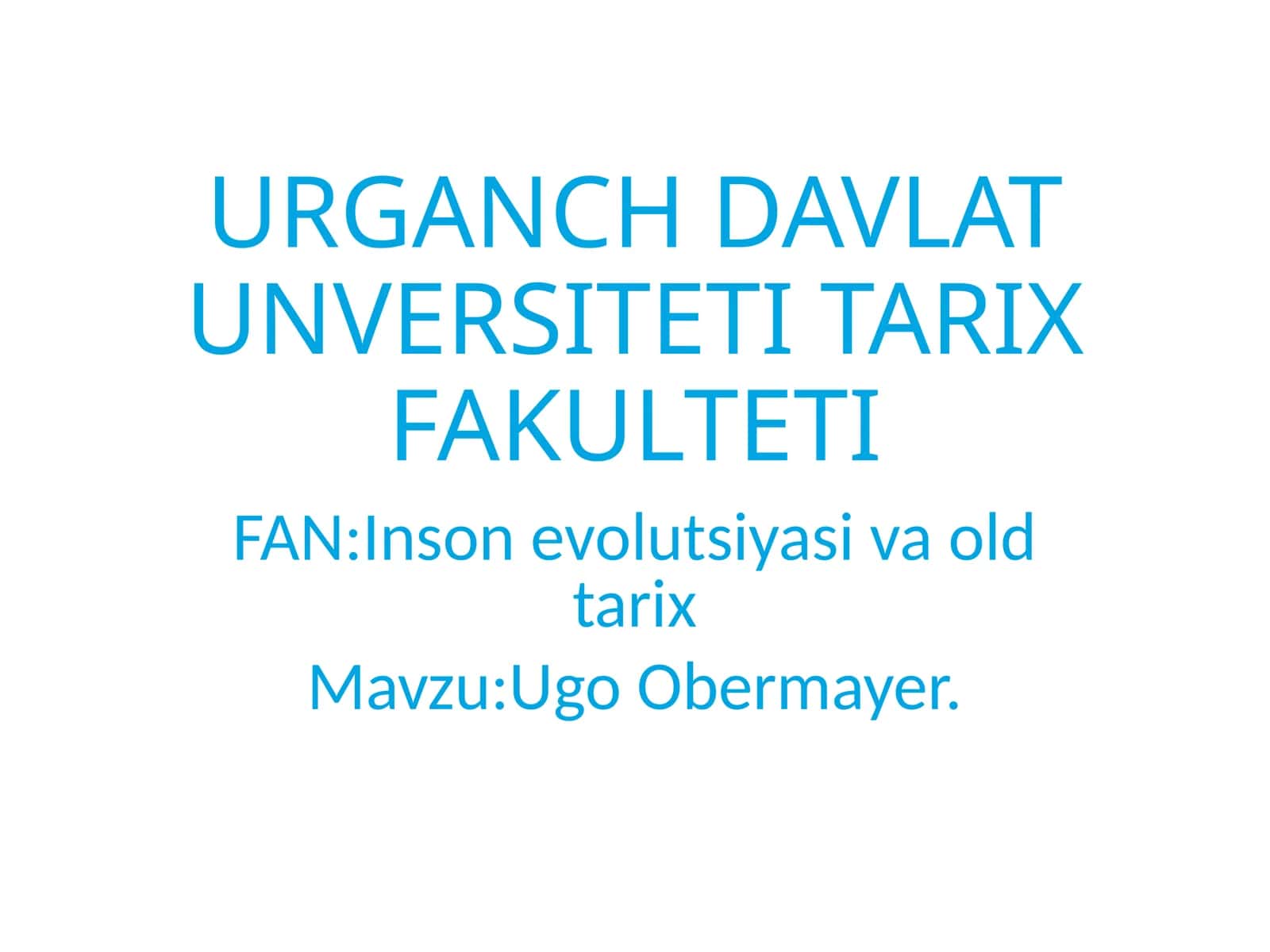 Ugo Obermayer