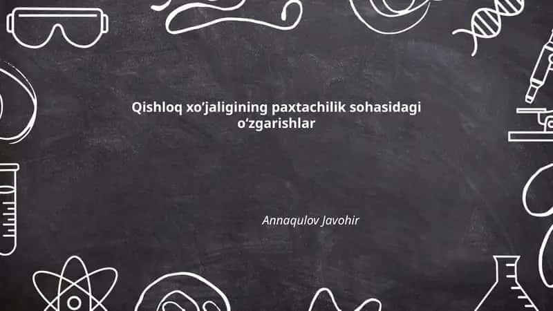Paxtachilik agrotexnologiyalari