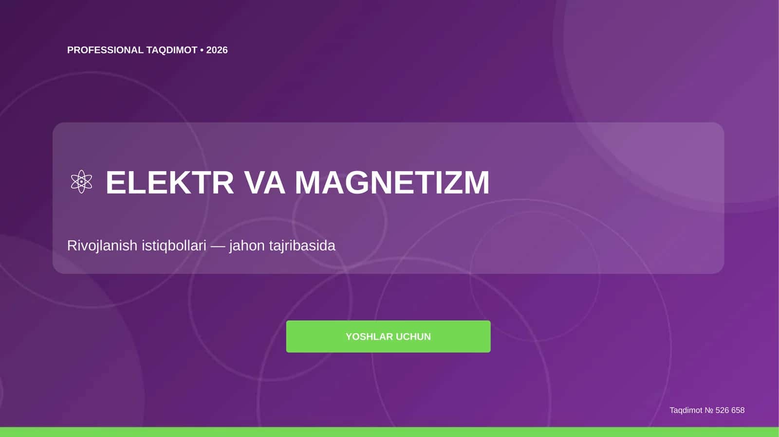 ELEKTR VA MAGNETIZM