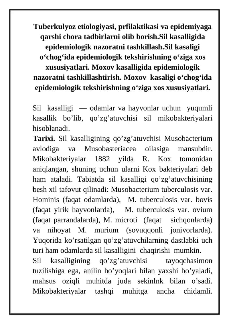 Sil kasalligi