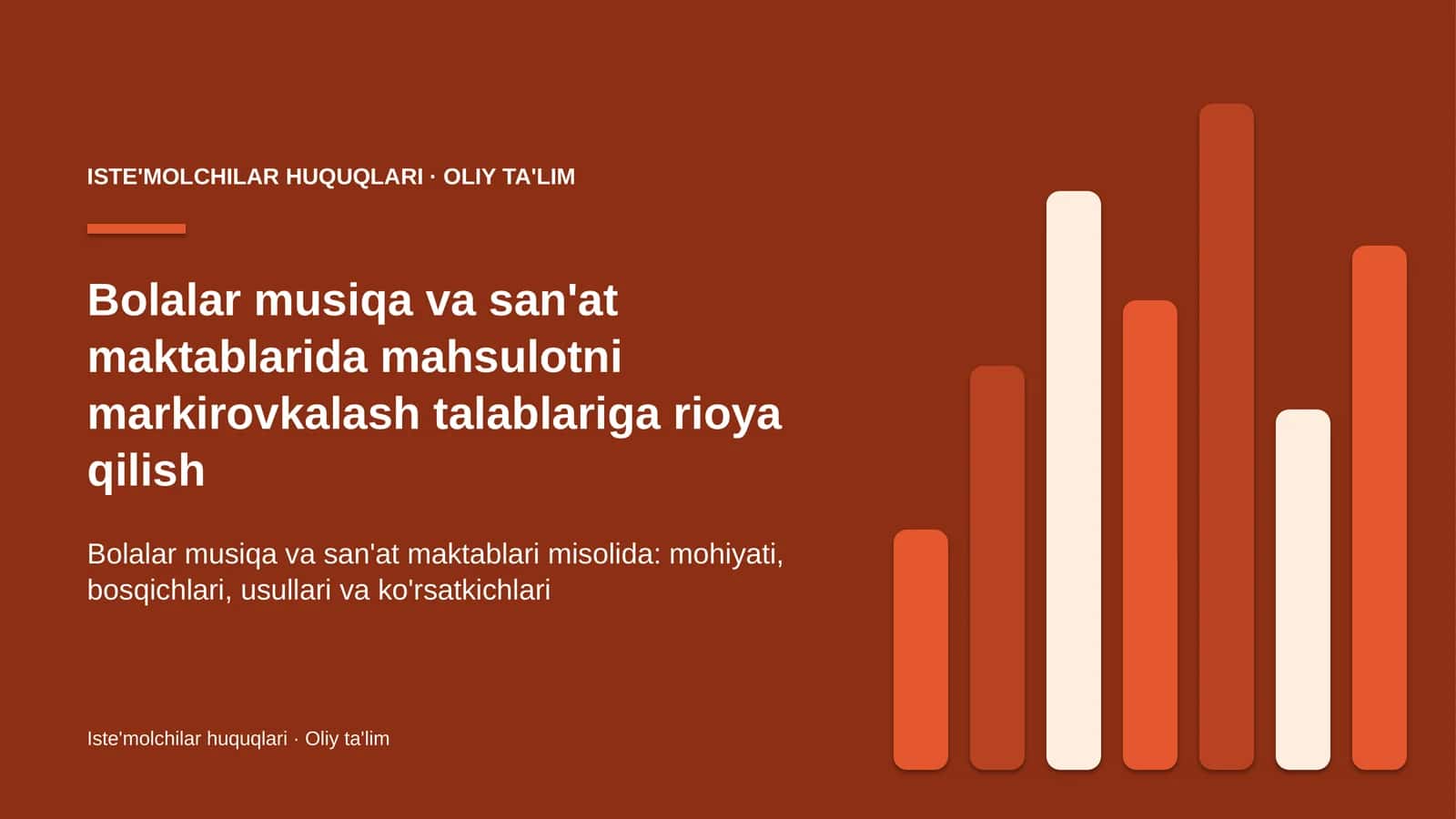 bolalar musiqa va san'at maktablarida mahsulotni markirovkalash talablariga rioya qilish 4894