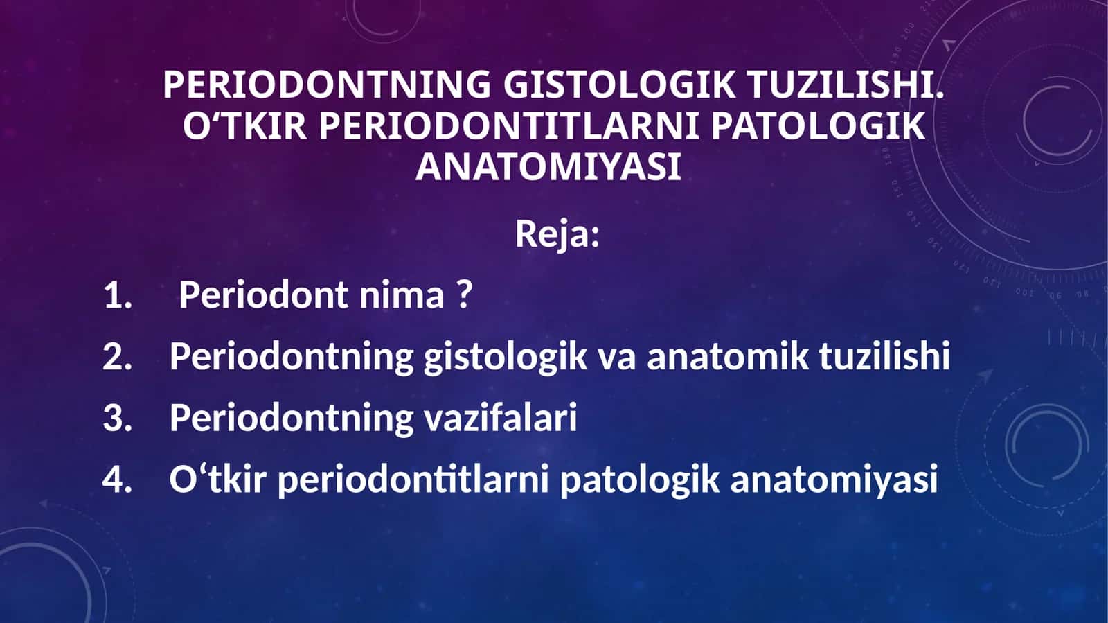 Periodontning gistologik tuzilishi