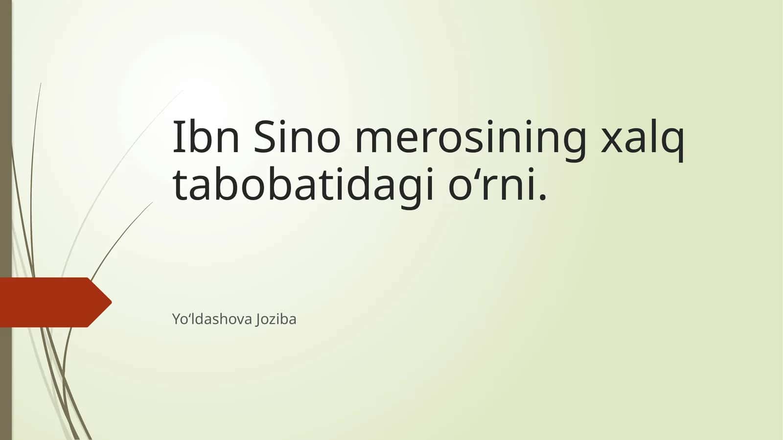 Ibn Sino merosining xalq tabobatidagi o‘rni